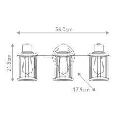 Applique murale Riggs 3 lumières