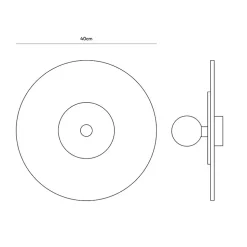 Applique murale ronde aluminium x Ardif
