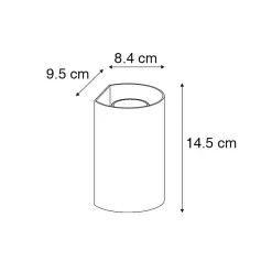 Applique murale ronde design noire - Sabbir