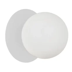 Applique murale ronde en verre et métal blanc Ø20cm G9 IP20 33W Corep