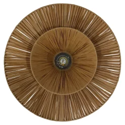 Applique murale ronde intérieur en raphia Bellflower Ø38cm E27 28W GoodHome