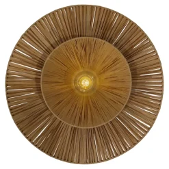 Applique murale ronde intérieur en raphia Bellflower Ø38cm E27 28W GoodHome