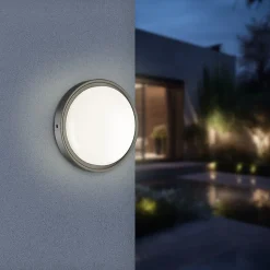 Applique murale ronde LED 12W Noir 3en1 IP65