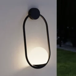 Applique murale Ruble E14 25W IP44 GoodHome noir