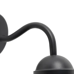 Applique murale rustique intelligente anthracite IP44 avec WiFi E27 - Kansas