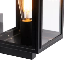 Applique murale rustique noire IP44 - Sutton Up