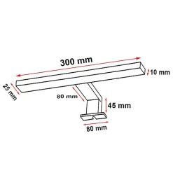 Applique Murale Salle de Bain Aluminium 6W IP44 - Blanc Froid 6000K - 8000K - SILAMP