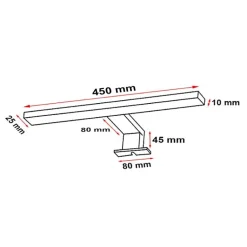 Applique Murale Salle de Bain Blanche 9W IP44 - Blanc Neutre 4000K - 5500K - SILAMP