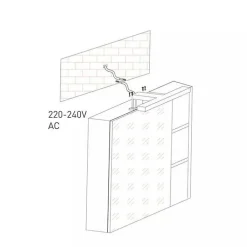 Applique Murale Salle de Bain Blanche 9W IP44 - Blanc Froid 6000K - 8000K - SILAMP