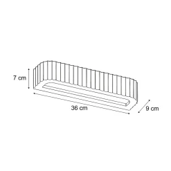 Applique murale scandinave beige rectangulaire 2 lumières - Plaster