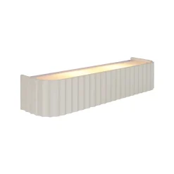 Applique murale scandinave beige rectangulaire 2 lumières - Plaster