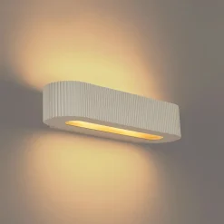 Applique murale scandinave beige UFO 2 lumières - Plaster