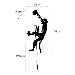 Applique murale singe dorée - Animal Monkey
