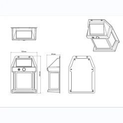 Applique murale solaire avec détecteur de présence 36 Lumens