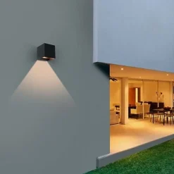 Applique Murale Solaire LED Extérieure en Aluminium Détecteur de Mouvement Éclairage Autonome