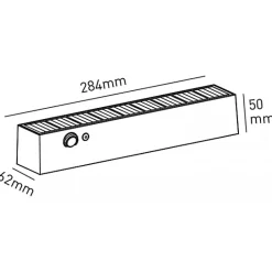 Applique Murale Solaire LED Rectangulaire Détecteur de Mouvement Éclairage Extérieur Autonome