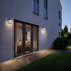 Applique Murale Solaire LED Extérieur Éclairage Autonome avec Panneau Solaire et Batterie Lithium