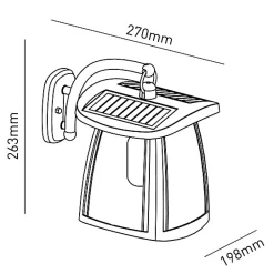Applique Murale Solaire LED Extérieur Éclairage Autonome avec Panneau Solaire et Batterie Lithium