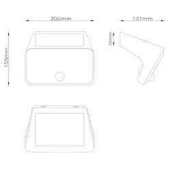 Applique murale solaire LED extérieur noir 900 lm détecteur de mouvement IP54, GoodHome Wendland