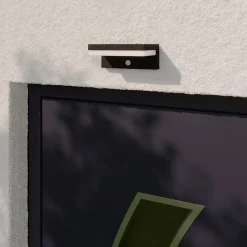 Applique murale solaire rectangulaire Woodruff 300 lms IP54 Goodhome noir