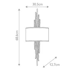 Applique murale Spyre 2 lumières - Champagne doré