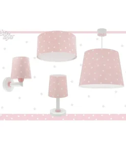 Applique murale Star Light Lumière Étoilée rose
