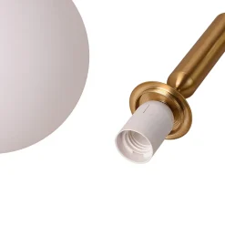 Applique Murale Suspendue Nordique Minimaliste Laiton Doré avec Globe en Verre ATENAS E27 18 cm