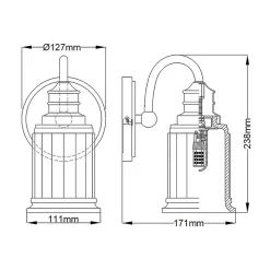 Applique murale Swell 1 lumière
