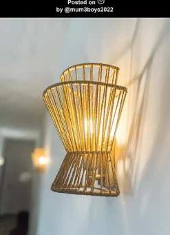 Applique murale TASMAN en papier avec 1xE14 - Naturel - Lucide