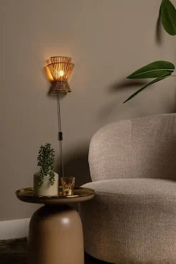 Applique murale TASMAN en papier avec 1xE14 - Naturel - Lucide