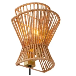 Applique murale TASMAN en papier avec 1xE14 - Naturel - Lucide