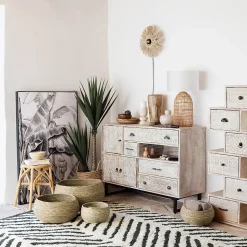 Applique murale Tea en paille D34cm - Atmosphera