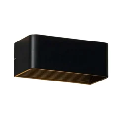Applique murale tendance noire LED - 20 cm - Quadra