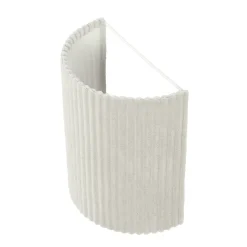 Applique murale tissu blanc effet velours E14 H.23,5cm Lussiol, Alba