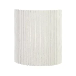 Applique murale tissu blanc effet velours E14 H.23,5cm Lussiol, Alba