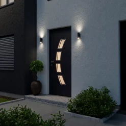 Applique murale Tongoa GU10 25W IP44 Goodhome gris foncé