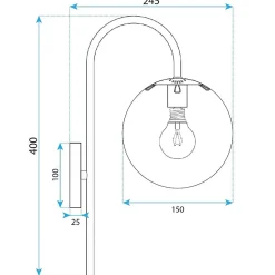 APPLIQUE MURALE TOOLIGHT G091-1W GOLD