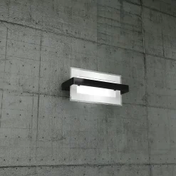 Applique murale Toplight Cross 1 lumière avec douille E27, structure noire et blanche, design moderne 29x12x15cm