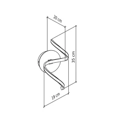 Applique murale tres design LED - Vortex