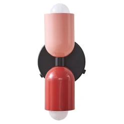 Applique murale Trorlos métal 22 x 12 x 12 cm rouge / rose lux.pro