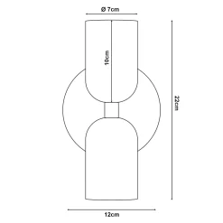 Applique murale Trorlos métal 22 x 12 x 12 cm vert / noir lux.pro