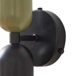 Applique murale Trorlos métal 22 x 12 x 12 cm vert / noir lux.pro