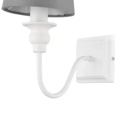 Applique murale Tulou E14 IP20 gris et blanc