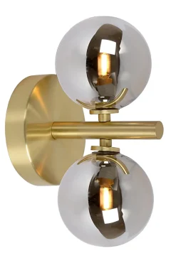 Applique murale TYCHO en acier avec 2xG9 - Or Mat / Laiton - Lucide