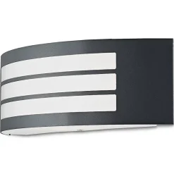 Applique murale Valcourt E27 40W IP44 GoodHome gris anthracite