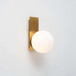 Applique murale verre blanc et métal laiton - Oromia