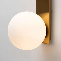 Applique murale verre blanc et métal laiton - Oromia