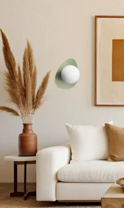 Applique murale verre et métal vert G9 H.23,5cm Eglo, Castrovido