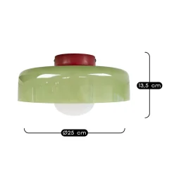 Applique murale verre et métal vert, rouge G9 5 W Ø25 cm Jumell Yori