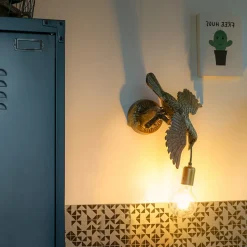 Applique murale vintage en laiton - Animal Fugl